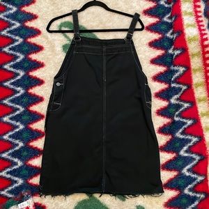 RVCA black denim overall dress (DEFECT ON PHOTO)